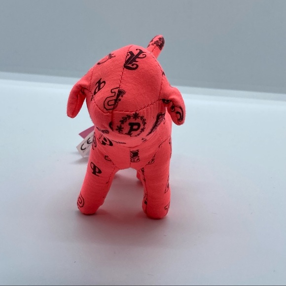 NWT Victoria's Secret PINK Collectable Display Mini Monogram Stuffed Plush Dog - Picture 4 of 8